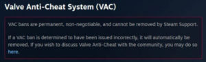 Permanente VAC bans i counter strike